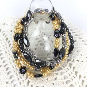 Hematite Stackable Meditation Chakra Bracelets